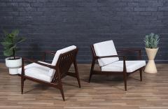 Ib Kofod Larsen Sculpted Lounge Chairs by Ib Kofod Larsen for Selig - 3943444