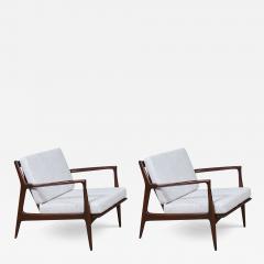 Ib Kofod Larsen Sculpted Lounge Chairs by Ib Kofod Larsen for Selig - 3944341