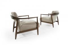 Ib Kofod Larsen Sculptural Danish Modern Lounge Chairs 1950s - 1011750