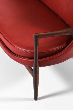 Ib Kofod Larsen Sofa in Rosewood and Reupholstered in Burgundy Leather by Ib Kofod Larsen 1956 - 4369955