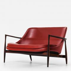 Ib Kofod Larsen Sofa in Rosewood and Reupholstered in Burgundy Leather by Ib Kofod Larsen 1956 - 4370041