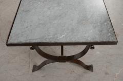 Iberian Vintage Marble and Iron Cocktail Table - 1085197