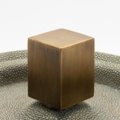 Ice Bucket in Grey Shagreen with Bronze Patina Brass Details by KIFU Paris - 4208479