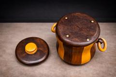 Ice Bucket in Imbuia and Brazilian Hardwood Unknown 1960s - 4546522