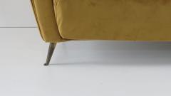 Ico Luisa Parisi Rare Ico Luisa Parisi Large Gold Yellow Velvet Curved Sofa by Isa circa 1952 - 1907055