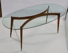 Ico Parisi 1950s Ico Parisi Attributed Sculptural Cherry wood And Brass Dining Table - 3573415
