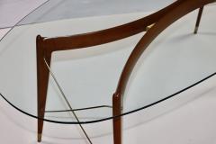 Ico Parisi 1950s Ico Parisi Attributed Sculptural Cherry wood And Brass Dining Table - 3573418