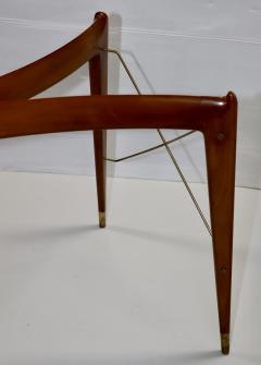 Ico Parisi 1950s Ico Parisi Attributed Sculptural Cherry wood And Brass Dining Table - 3573419