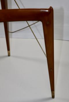 Ico Parisi 1950s Ico Parisi Attributed Sculptural Cherry wood And Brass Dining Table - 3573421