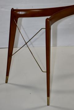Ico Parisi 1950s Ico Parisi Attributed Sculptural Cherry wood And Brass Dining Table - 3573424