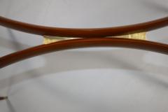 Ico Parisi 1950s Ico Parisi Attributed Sculptural Cherry wood And Brass Dining Table - 3573425