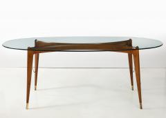 Ico Parisi 1950s Ico Parisi Attributed Sculptural Cherrywood And Brass Dining Table - 4430567