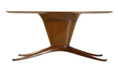 Ico Parisi 1950s Ico Parisi sapele mahogany table conical cherry base - 3451744