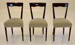 Ico Parisi 1950s Modernist Italian Dining Chairs In Mohair Upholstery - 3395031