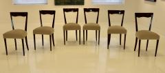 Ico Parisi 1950s Modernist Italian Dining Chairs In Mohair Upholstery - 3395032