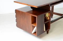 Ico Parisi Elegant center desk with double top four drawers and bookcase compartments - 3891649