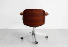 Ico Parisi ICO PARISI OFFICE CHAIR BROWN LEATHER - 1412923