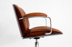 Ico Parisi ICO PARISI OFFICE CHAIR BROWN LEATHER - 1412938