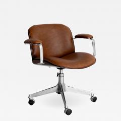 Ico Parisi ICO PARISI OFFICE CHAIR BROWN LEATHER - 1414537