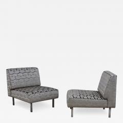 Ico Parisi Ico Parisi 1960s Modernist Slipper Chairs In Donghia Velvet Fabric - 3242612