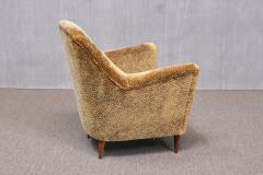 Ico Parisi Ico Parisi Attributed Armchair in Bronze Patterned Velvet Italy 1950s - 4823596
