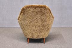 Ico Parisi Ico Parisi Attributed Armchair in Bronze Patterned Velvet Italy 1950s - 4823600