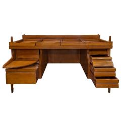 Ico Parisi Ico Parisi Attributed Sculptural Desk With Glass Top 1950s - 2963942
