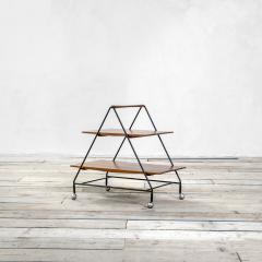 Ico Parisi Ico Parisi Bar Cart in Wood and Metal with Two Trays for MiIM 60s - 2145445