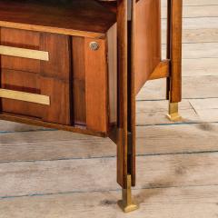 Ico Parisi Ico Parisi Big Desk in Wood with White Cloth covered Top 60s - 3073323