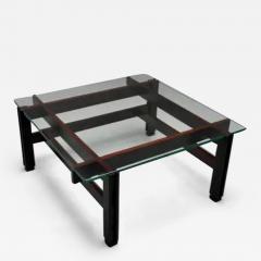 Ico Parisi Ico Parisi Coffee Table in Glass and Wood for Cassina Italy 1962 - 3407503