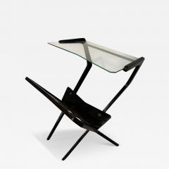 Ico Parisi Ico Parisi Italian Magazine Rack with Glass Top - 4305895