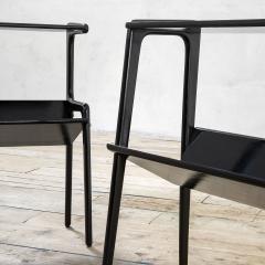 Ico Parisi Ico Parisi Pair of Magazine Racks in Black Lacquered Wood 50s - 3020509