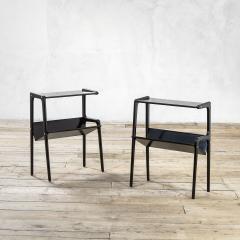 Ico Parisi Ico Parisi Pair of Magazine Racks in Black Lacquered Wood 50s - 3020510