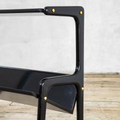 Ico Parisi Ico Parisi Pair of Magazine Racks in Black Lacquered Wood 50s - 3020513