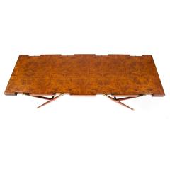 Ico Parisi Ico Parisi Sculptural Coffee Table in Burled Walnut with Brass Fittings 1950s - 1944763