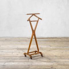 Ico Parisi Ico Parisi Single Coat Rack in wood with metal casters brown 50s - 3043836