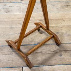 Ico Parisi Ico Parisi Single Coat Rack in wood with metal casters brown 50s - 3043839