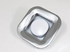 Ico Parisi Ico Parisi Square White Ashtray Chrome Melamine by Lamperti Italy 1970s - 4057966