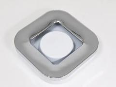Ico Parisi Ico Parisi Square White Ashtray Chrome Melamine by Lamperti Italy 1970s - 4057971