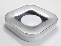 Ico Parisi Ico Parisi Square White Ashtray Chrome Melamine by Lamperti Italy 1970s - 4058001