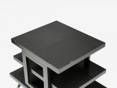 Ico Parisi Ico Parisi Style Ebonized Wood Brass Sculptural Side Tables Europe 1950s - 4410130