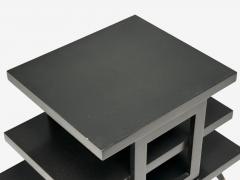 Ico Parisi Ico Parisi Style Ebonized Wood Brass Sculptural Side Tables Europe 1950s - 4410132