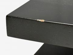 Ico Parisi Ico Parisi Style Ebonized Wood Brass Sculptural Side Tables Europe 1950s - 4410136