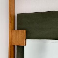 Ico Parisi Ico Parisi Teak and Green Suede Wall Mirror - 1020428