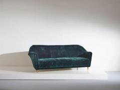 Ico Parisi Ico Parisi Three Seater Curved Sofa for Ariberto Colombo Attr Italy 1950s - 3468817