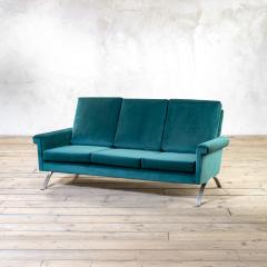 Ico Parisi Ico Parisi for Cassina Blue Velvet Sofa mod 875 - 4315856
