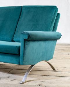 Ico Parisi Ico Parisi for Cassina Blue Velvet Sofa mod 875 - 4315858