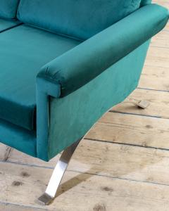 Ico Parisi Ico Parisi for Cassina Blue Velvet Sofa mod 875 - 4315859
