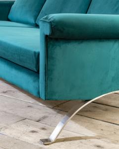 Ico Parisi Ico Parisi for Cassina Blue Velvet Sofa mod 875 - 4315861