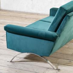 Ico Parisi Ico Parisi for Cassina Blue Velvet Sofa mod 875 - 4315862